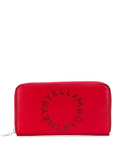 Shop Stella Mccartney Stella Logo Continental Wallet In Red