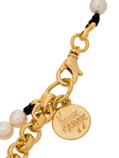 Shop Venessa Arizaga Summer Shells Pearl Bracelet In Pink