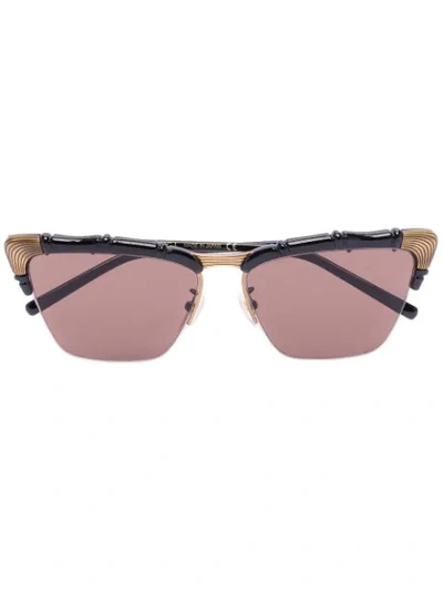Shop Gucci Cat-eye Tinted Sunglassess In Black