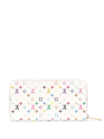 Pre-owned Louis Vuitton  Logo Print Wallet In White