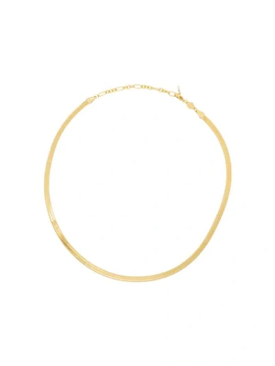 Shop Anni Lu Snake Charmer Gold-plated Herringbone Necklace