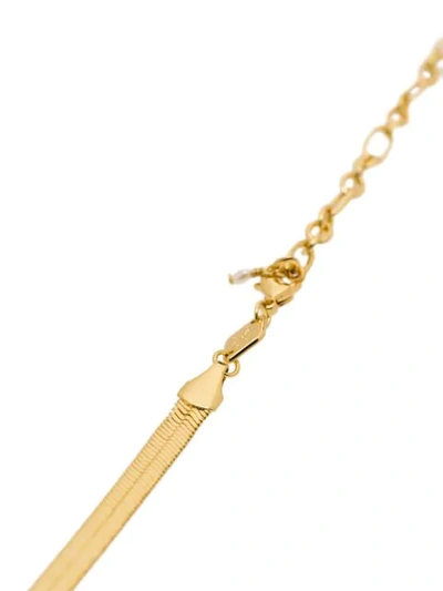 Shop Anni Lu Snake Charmer Gold-plated Herringbone Necklace