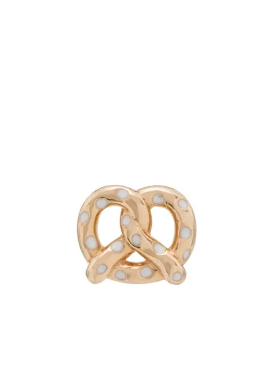 Shop Alison Lou 14kt Yellow Gold Pretzel Single Earring