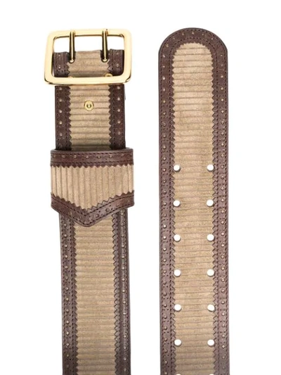 Shop Chloé Square-buckle Belt In Green