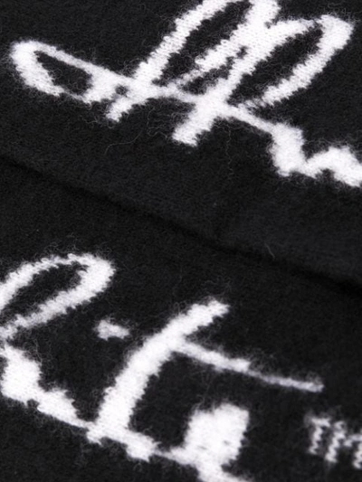 Off-white Logo-print Gloves In Black