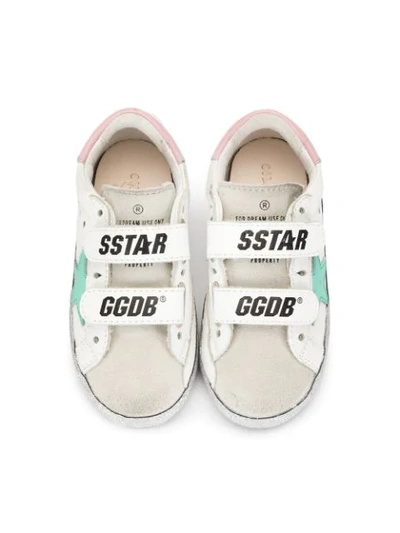 Shop Golden Goose Touch-strap Sneakers In Grey
