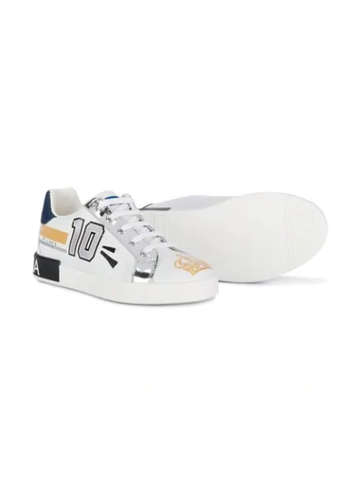 Shop Dolce & Gabbana Crown Sneakers In White