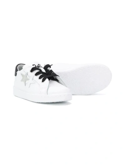 Shop 2 Star Star Patch Sneakers In White