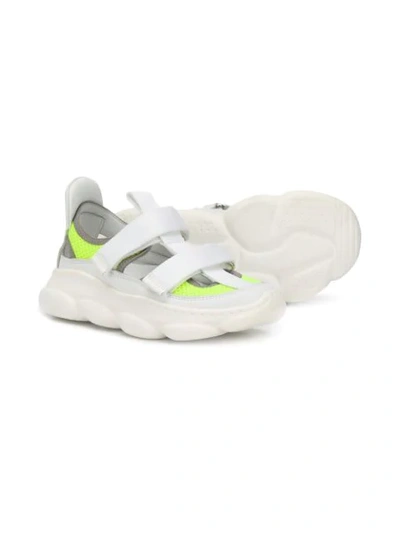 Shop Am66 Double Strap Sneakers In White