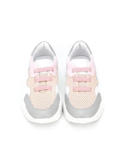 TWO-TONE LACE-UP SNEAKERS