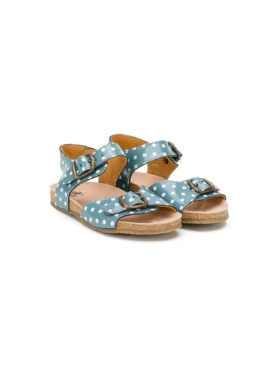 Shop Pèpè Polka-dot Sandals In Blue