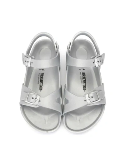 Shop Birkenstock Rio Kids Eva 25mm Sandals In Silver