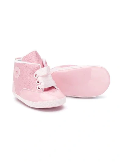 Shop Aletta Logo Lace-up Sneakers In Pink