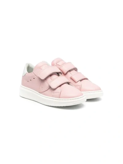 Shop Philippe Model Logo-patch Touch-strap Sneakers In Pink