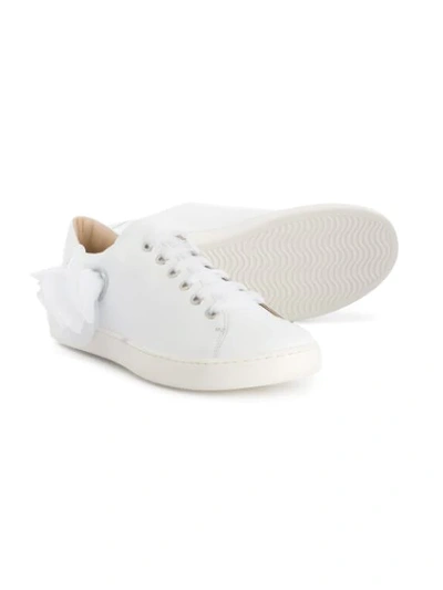 Shop Florens Round Toe Lace Up Sneakers In White