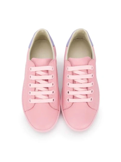 Shop Gucci Perforated-logo Low-top Sneakers In Pink