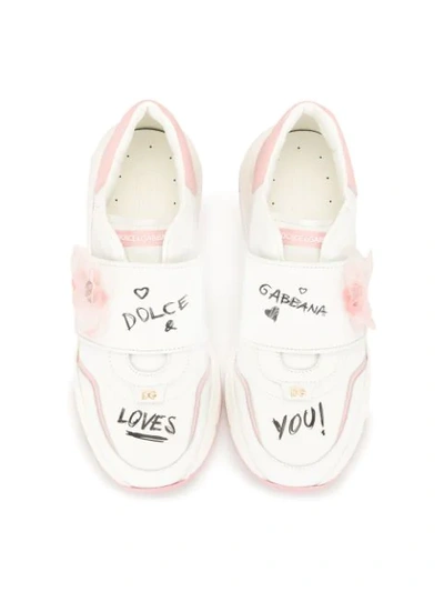 Shop Dolce & Gabbana Teen Daymaster Sneakers In White