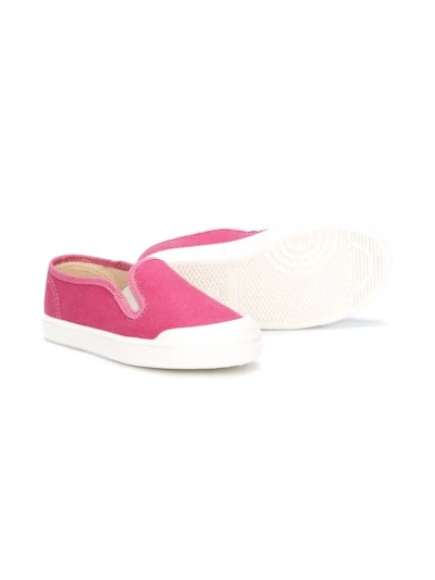 Shop Pèpè Plain Slip-on Sneakres In Pink