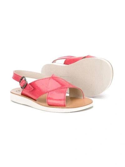 Shop Pèpè Crossover Sandals In Pink