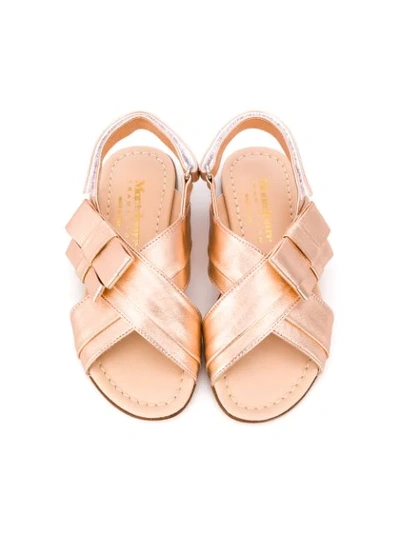 Montelpare Tradition Crossover Straps Sandals In Pink