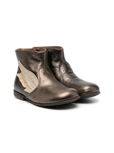 Shop Pèpè Metallic-effect Ankle Boots
