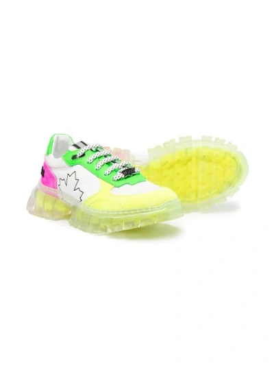 Dsquared2 Colour-block Sneakers In White