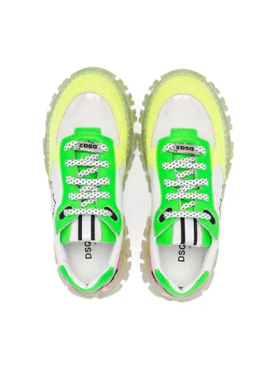 Dsquared2 Colour-block Sneakers In White
