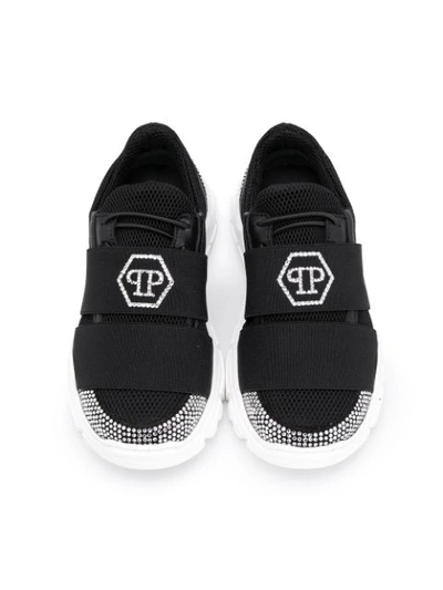 Shop Philipp Plein Logo Slip-on Sneakers In Black