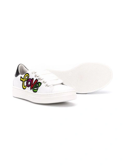 Shop Am66 Love Low-top Sneakers In White