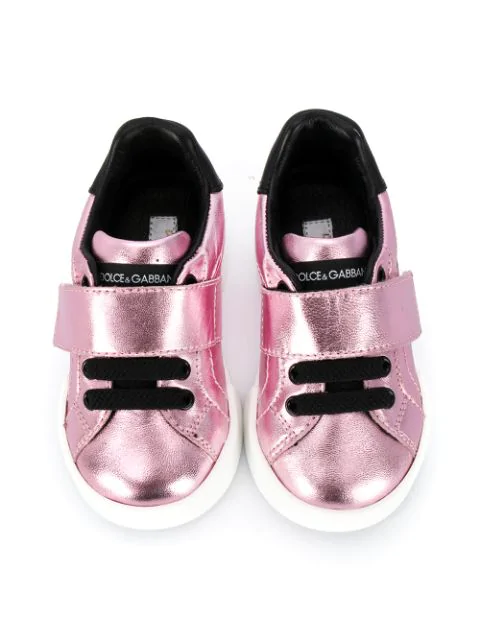 Dolce & Gabbana Kids' Portofino Low-top Sneakers In Pink | ModeSens