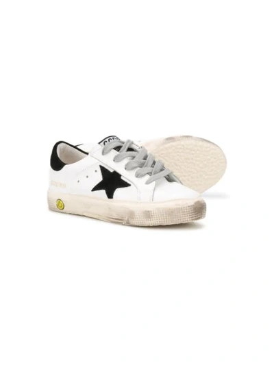 Shop Golden Goose Superstar Leather Sneakers In White