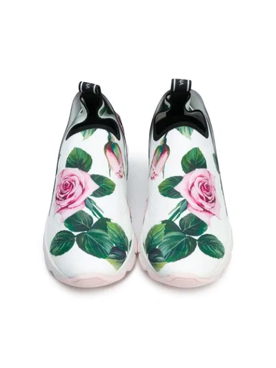 Shop Dolce & Gabbana Teen Sorrento Slip-on Sneakers In White