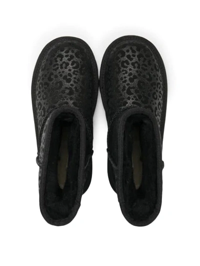 Ugg Leopard-print Boots In Black