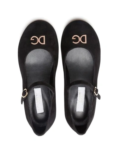 Shop Dolce & Gabbana Logo Plaque Mary Janes In Black
