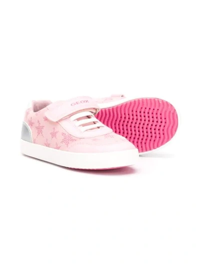 Geox Graphic Print Sneakers In Pink