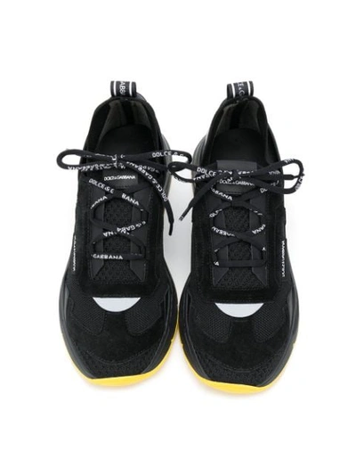 Shop Dolce & Gabbana Suede Panelled Sneakers In Black