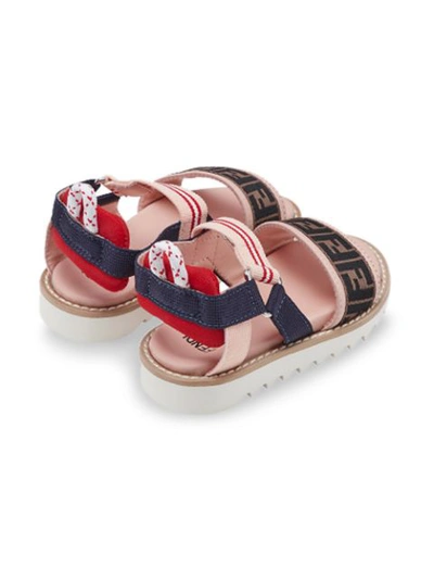 Shop Fendi Ff Logo Sandals In Pink