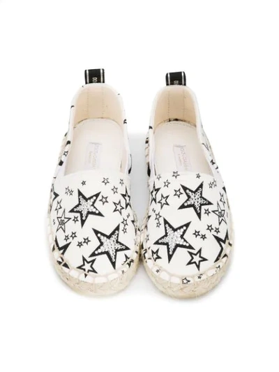 Shop Dolce & Gabbana Star Print Espadrilles In White