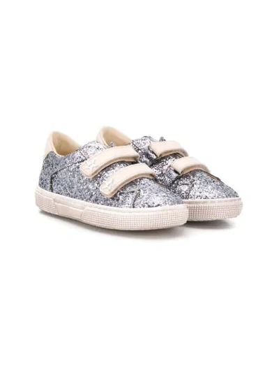 Shop Pèpè Glitter 15mm Low-top Sneakers In Grey