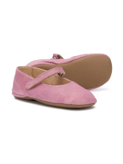 Shop Pèpè Touch Strap Ballerina Shoes In Purple