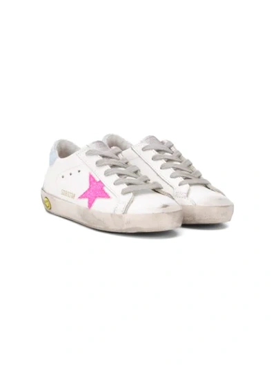 Shop Golden Goose Superstar Lace-up Trainers In White