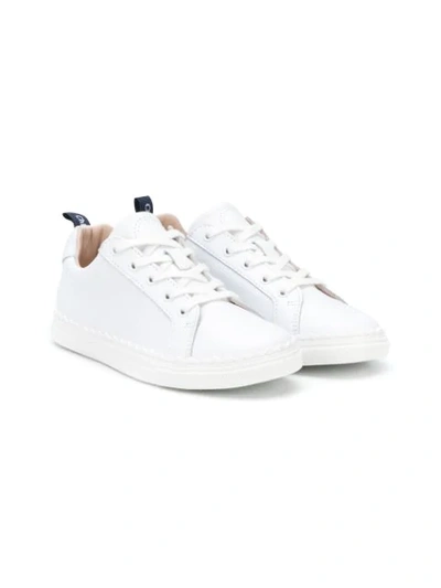 Shop Chloé Scalloped Detail Sneakers In White