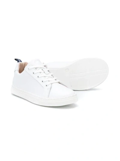 Shop Chloé Scalloped Detail Sneakers In White