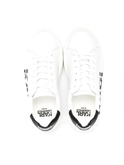 Shop Karl Lagerfeld Logo-print Low-top Sneakers In White
