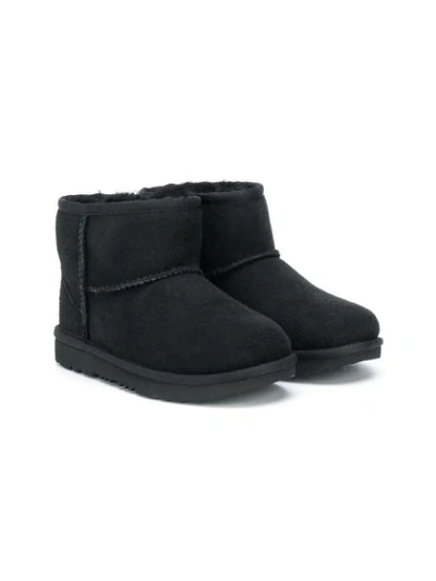 Shop Ugg Classic Mini Shearling Boots In Black