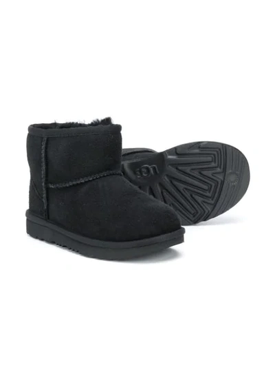 Shop Ugg Classic Mini Shearling Boots In Black