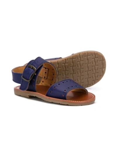 Shop Pèpè Double Strap Sandals In Blue