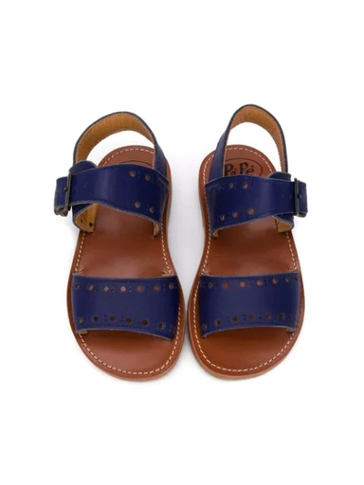 Shop Pèpè Double Strap Sandals In Blue