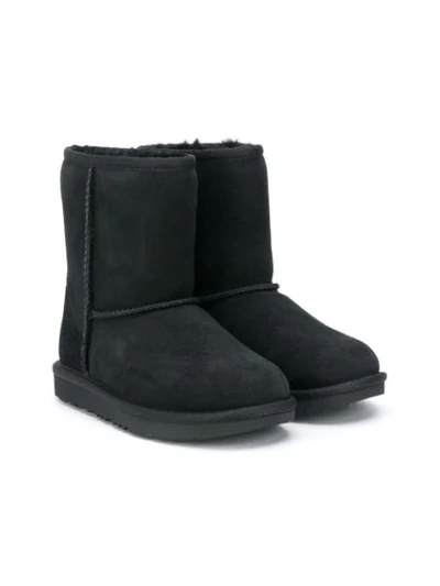 Ugg Fur Lined Boots In Black
