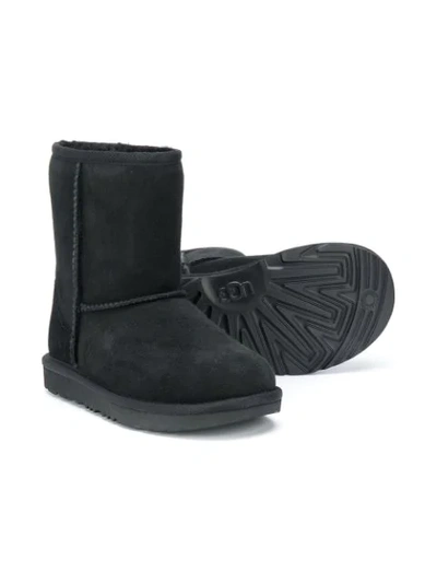 Ugg Fur Lined Boots In Black